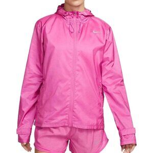 Nike Essential Running Jacket Women's XS Pink Hooded Lightweight Active Outdoor